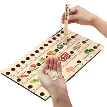 Wooden Seedling Planting Ruler