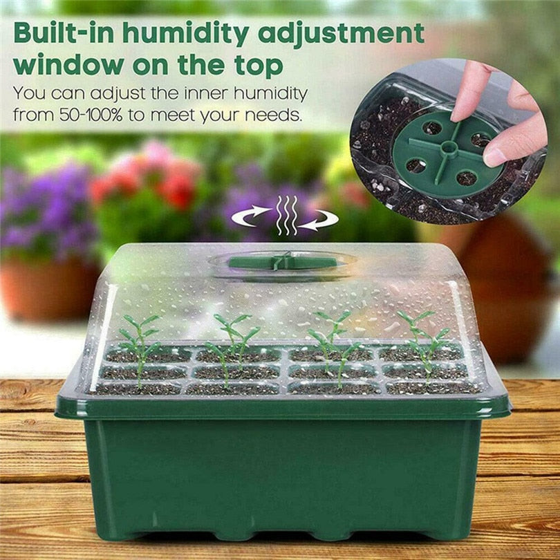 12-Cell Seed Starting Tray with Vented Cover