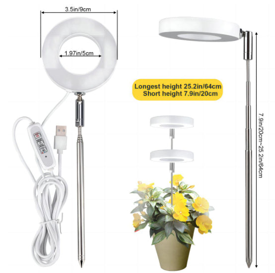 Timing Dimming Succulent Bonsai Plant Grow Light