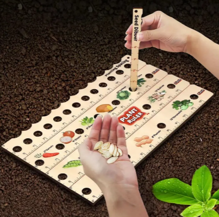 Wooden Seedling Planting Ruler