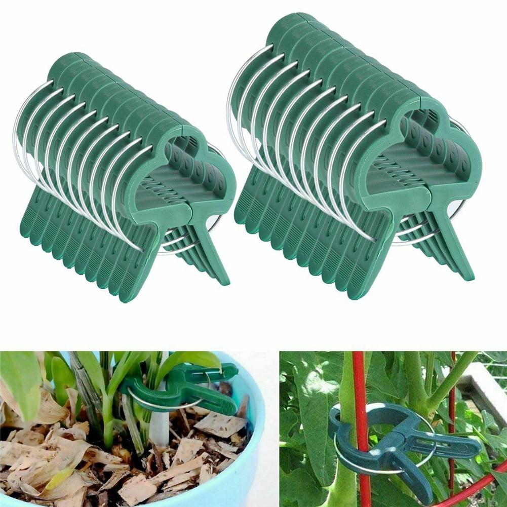 Reusable Plant Support Clips – 20pcs Weatherproof Garden Clips for Tomatoes, Cucumbers & More